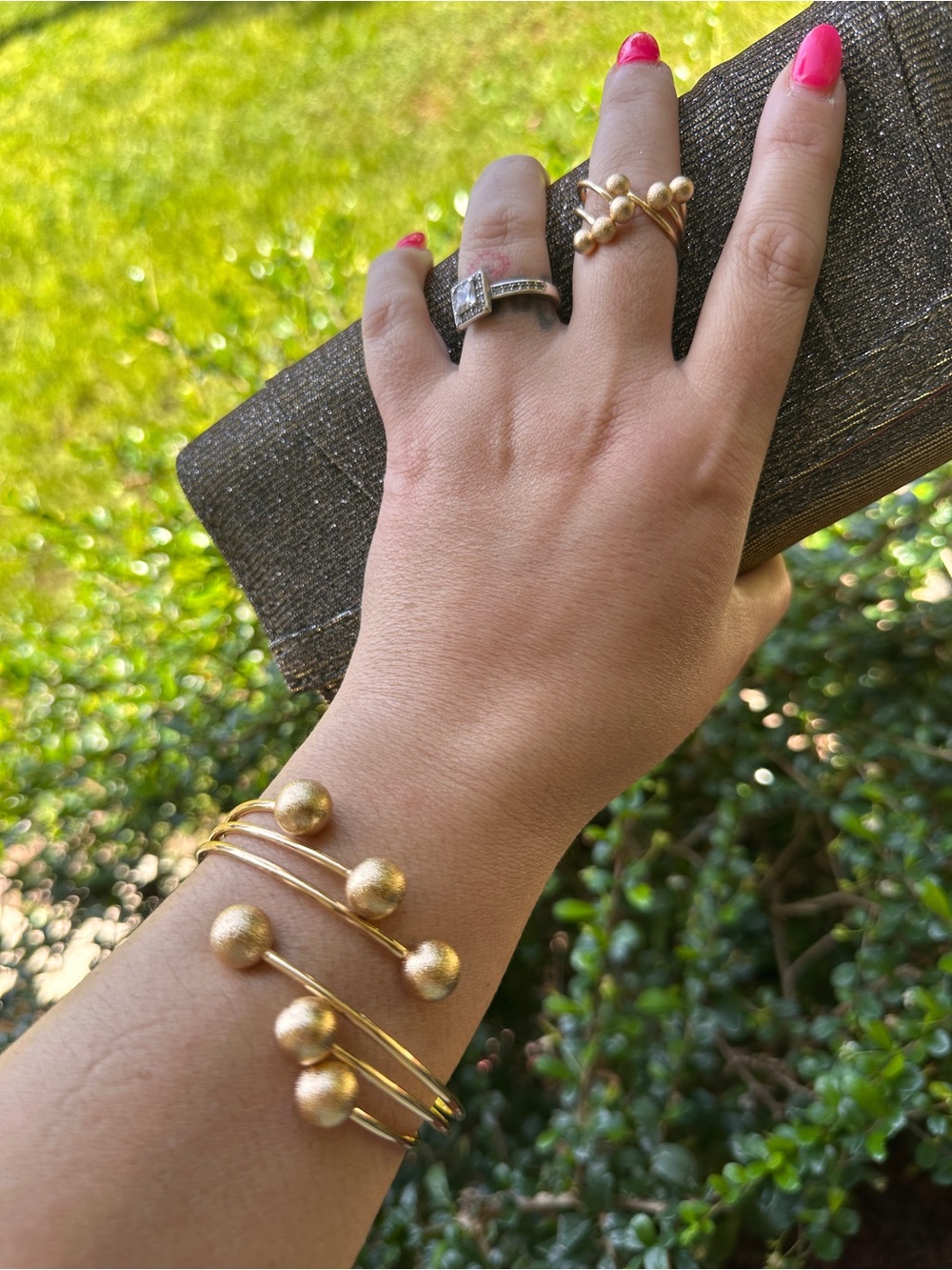 Gold Multi-Ball Wrap Bracelet - Women Jewelry